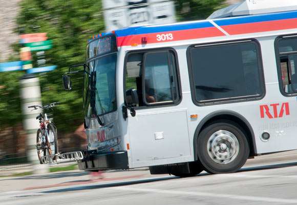 Take the bus, ride a bike or both!